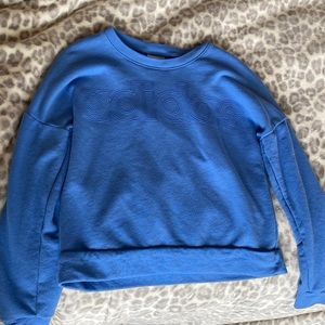 kids blue adidas pullover sweater